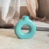 Vase Tafoukt texturé vernis turquoise