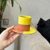 Tasse à café avec sous tasse bicolore