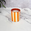 Bougie artisanale rayée en terre cuite parfum Jasmin