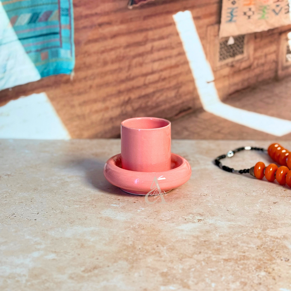 Tasse à café Asil en céramique artisanale avec sous-tasse