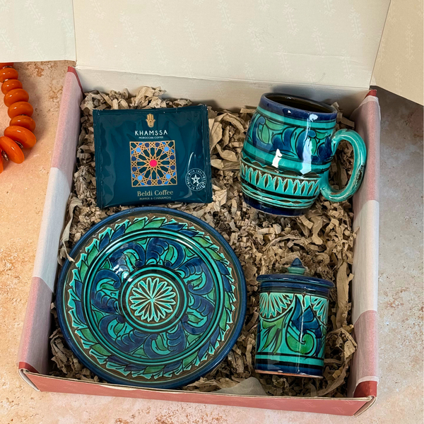 Coffret cadeau artisanal Azul Nakch turquoise