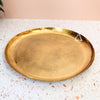Plateau artisanale martelée en laiton doré 30cm