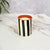 Bougie artisanale rayée en terre cuite parfum Jasmin