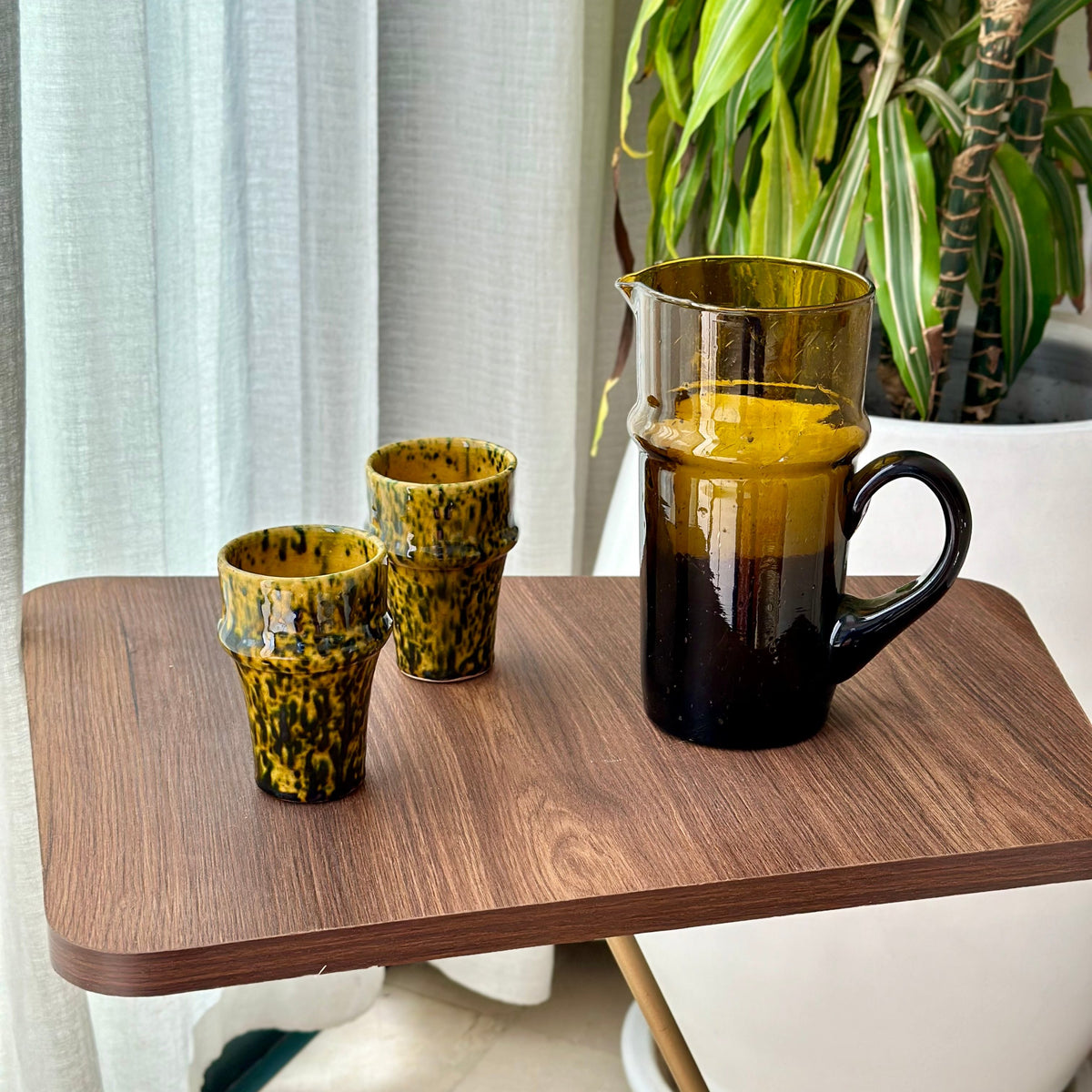 Carafe verre beldi ambre - Ajbir