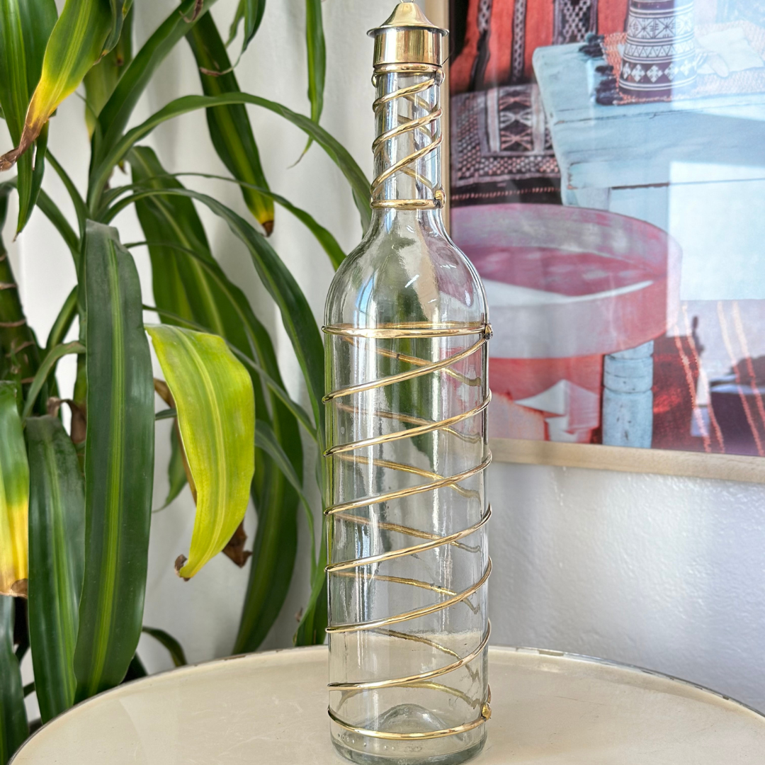 Bouteille 1L dorée transparente - Ajbir