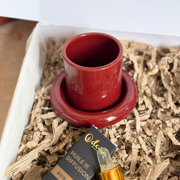 Coffret cadeau artisanal Assil burgundy