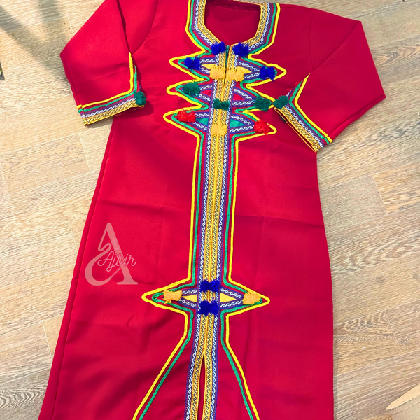 Tenue Tradionnelle Petite fille Amazigh 3pcs 8-10 ans
