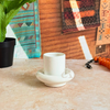Tasse à café Asil en céramique artisanale avec sous-tasse