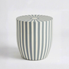 Table d'appoint en résine blanc et gris