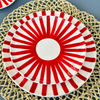 Set de 3 assiettes Tafoukt Rouge rayé