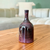 Vase bouteille artisanal en céramique Aubergine mouchetée