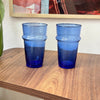 Set 2 Verres à jus beldi bleu 13cm - Ajbir