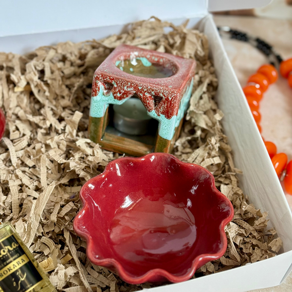 Coffret cadeau artisanal Assil burgundy