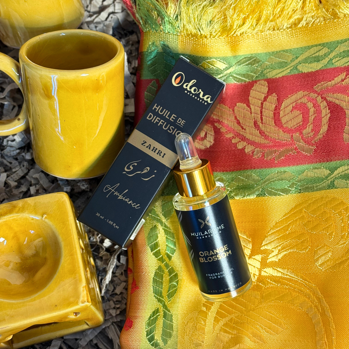 Coffret Cadeau Artisanal Tifawin Jaune | Édition Journée de la Femme