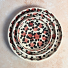Set de 3 Assiettes Aslas à motifs leopard Bordeaux