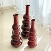 Vase sculptural artisanal Tighri bordeaux