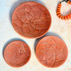 Set 3 assiettes en céramique artisanale Tizwelt Terracota