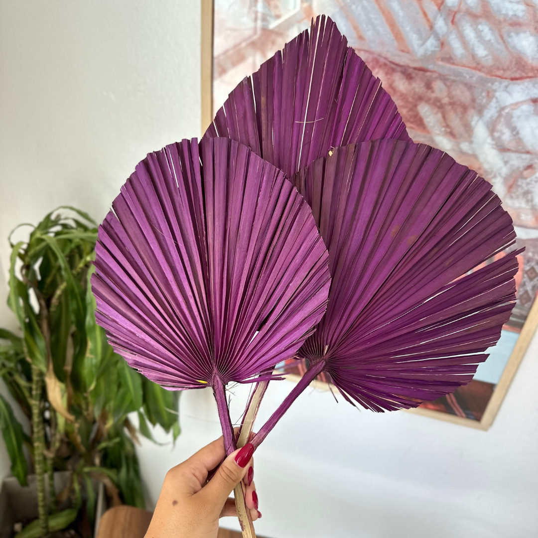 Feuille de palmier mauve
