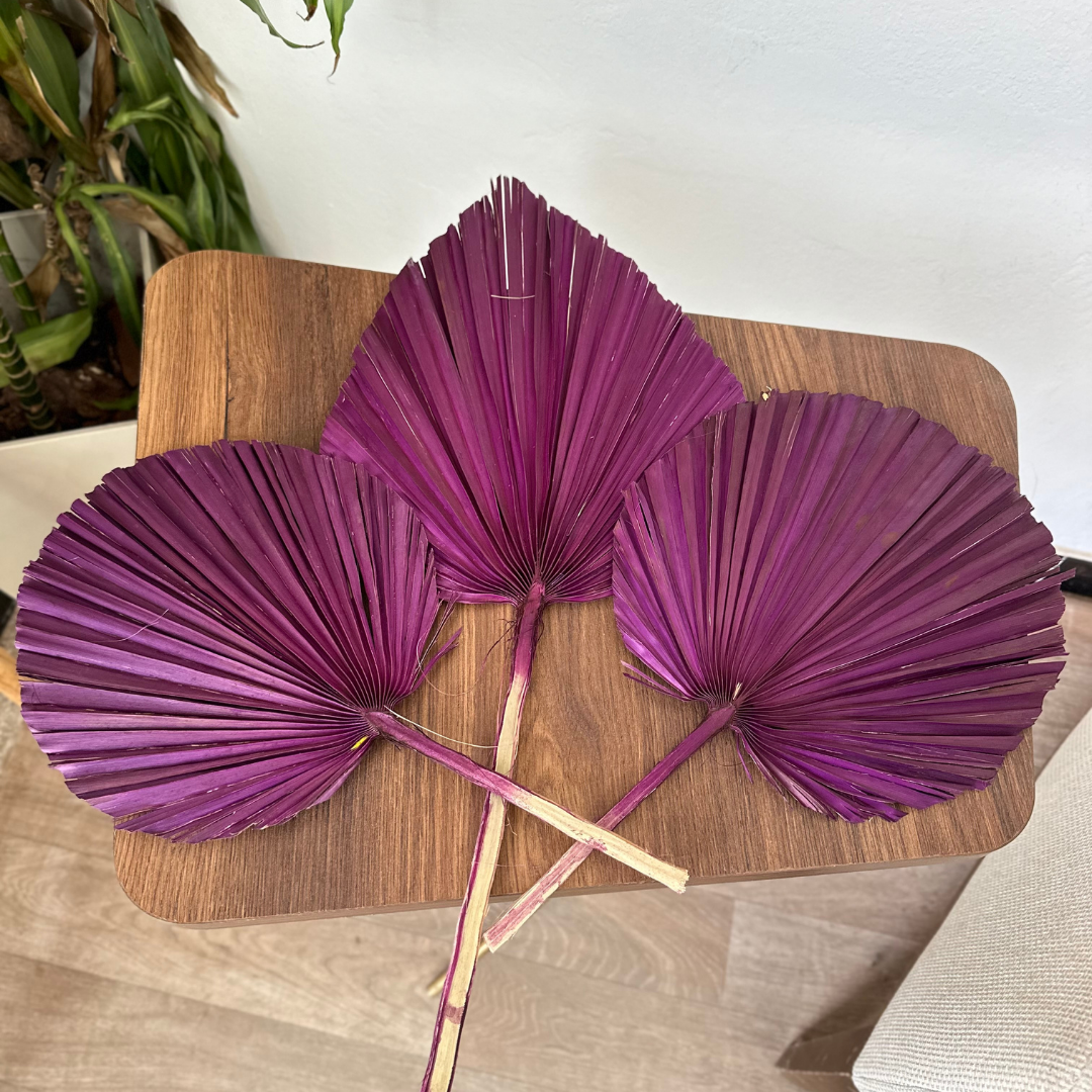 Feuille de palmier mauve