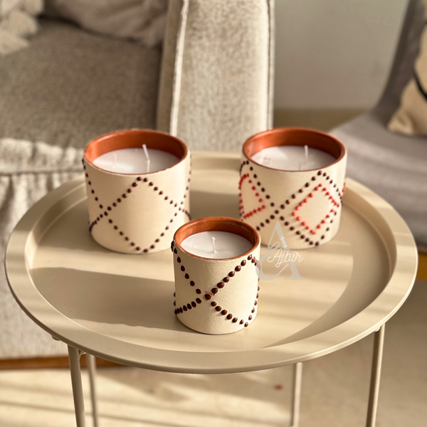 Grande bougie parfumée OUD en céramique artisanale