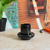 Tasse à café Asil en céramique artisanale avec sous-tasse