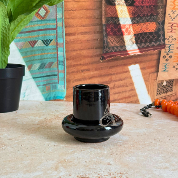 Tasse à café Asil en céramique artisanale avec sous-tasse