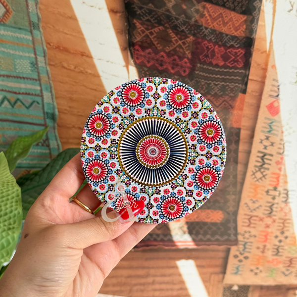Pack 6 sous tasses Zellige rond multicolore