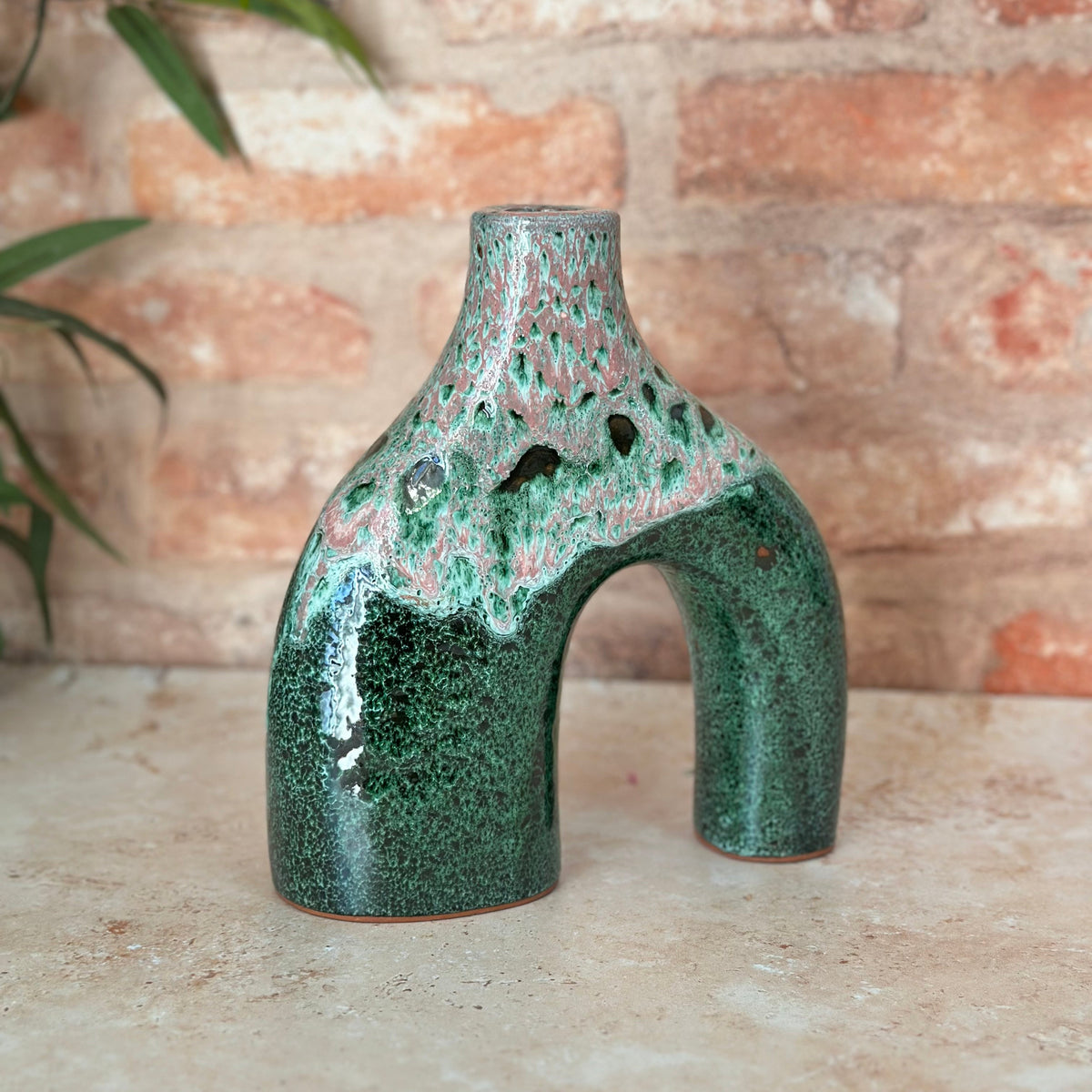Vase artisanal Azul vernis moyen