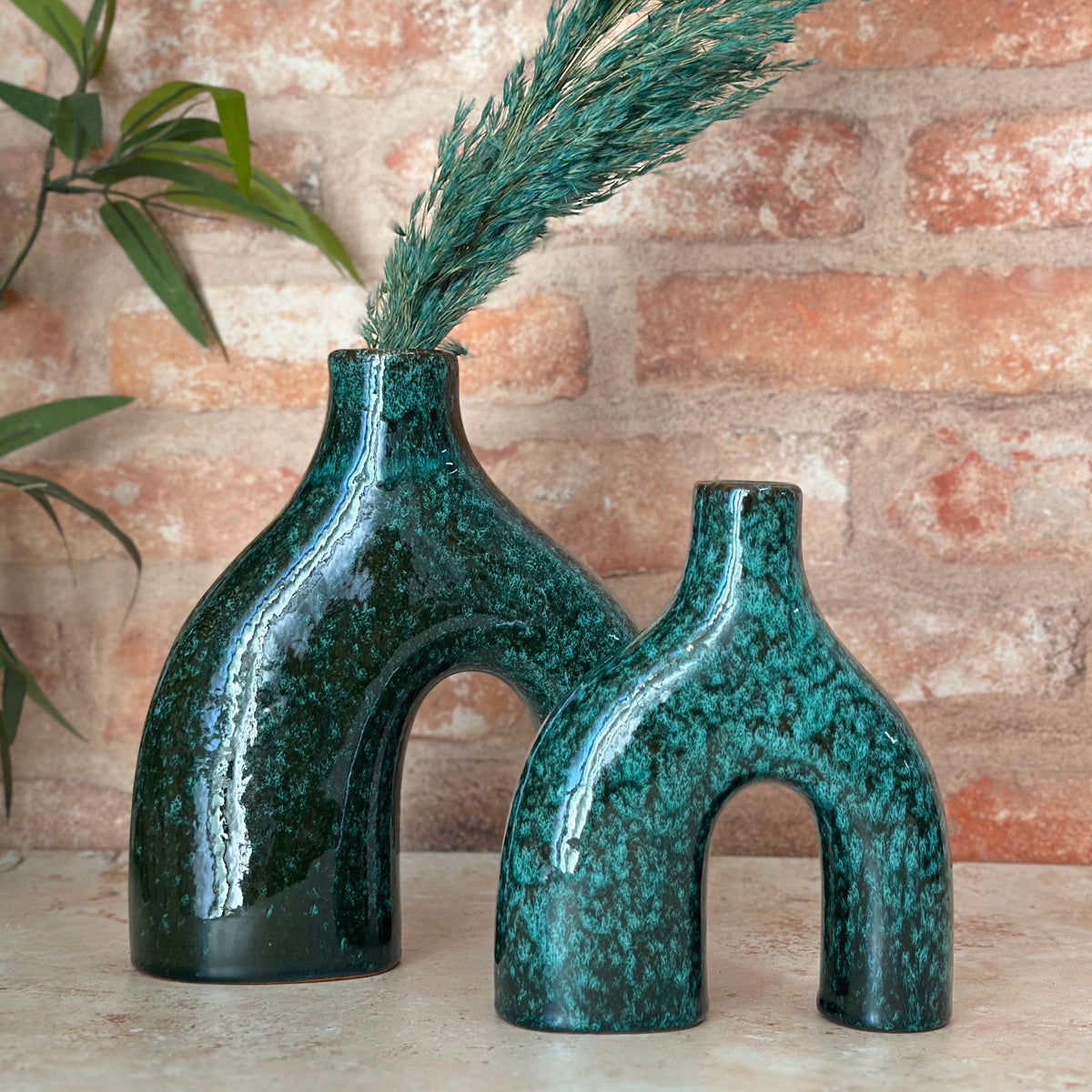 Vase artisanal Azul vernis moyen