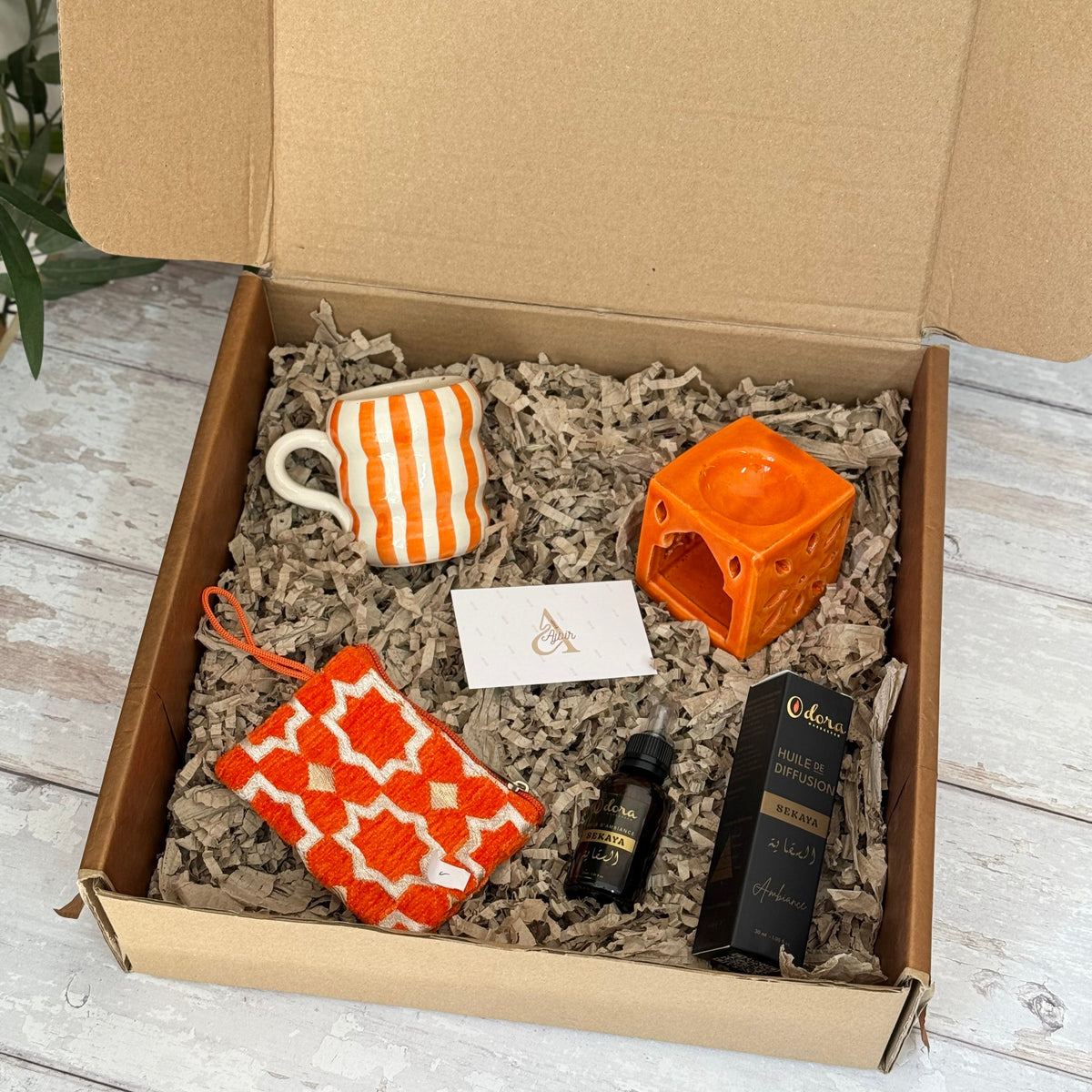 Coffret cadeau éclat tendre orange
