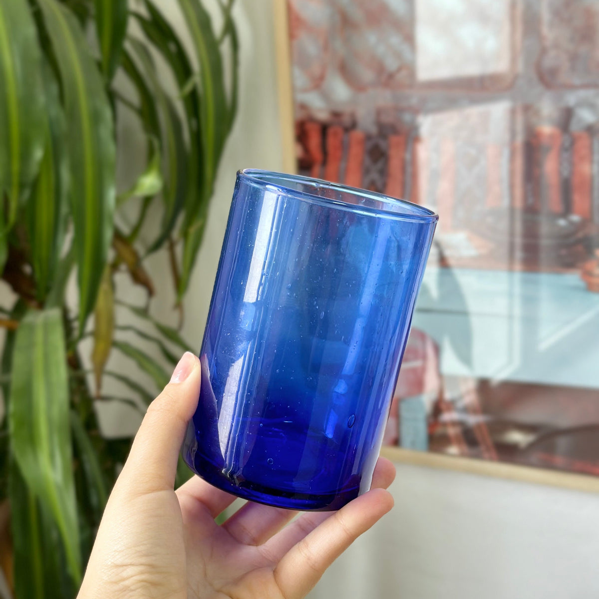 Grand verre beldi bleu 12cm - Ajbir