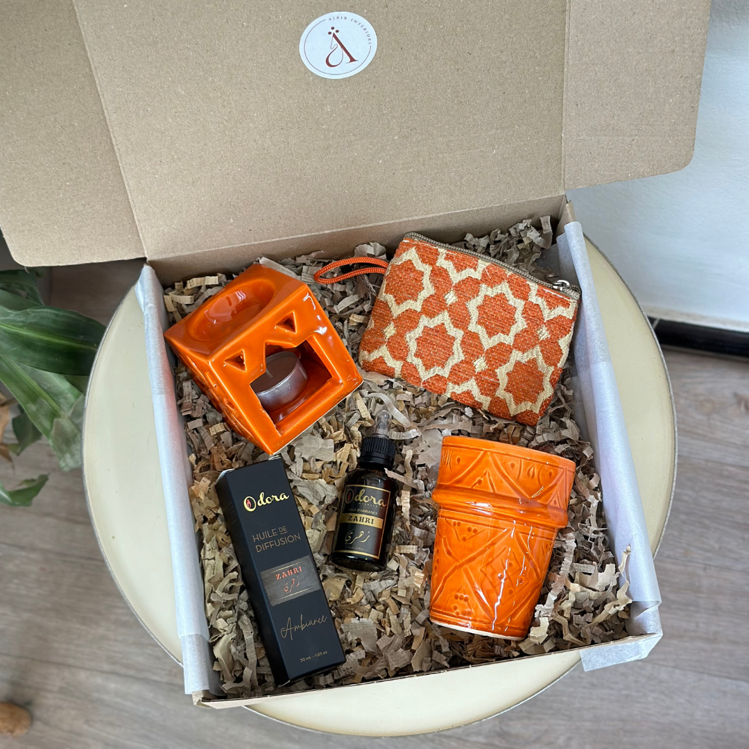 Coffret cadeau artisanal Tizwelt orange