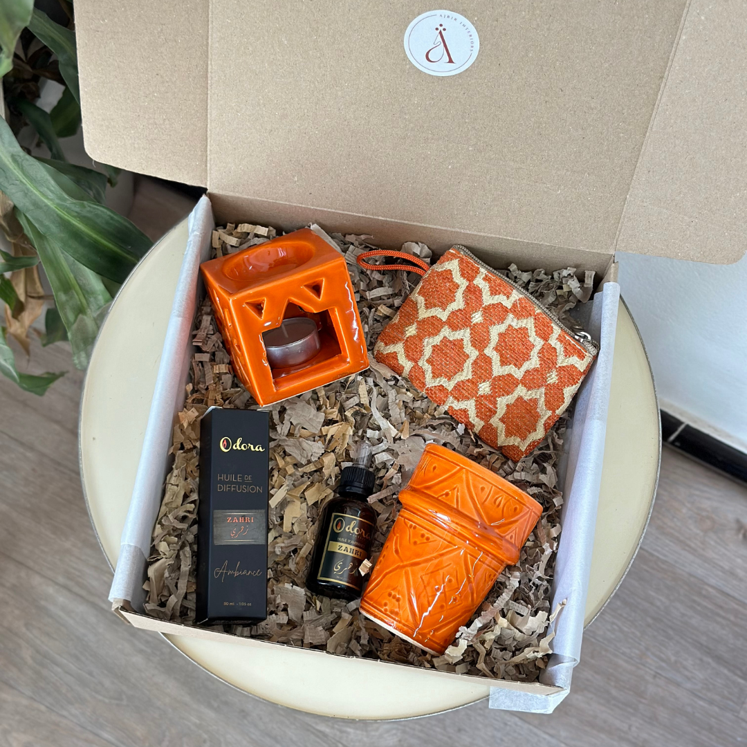 Coffret cadeau artisanal Tizwelt orange