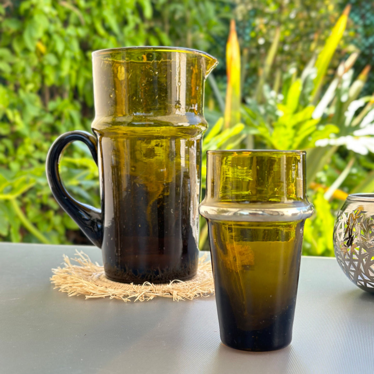 Carafe verre beldi ambre - Ajbir