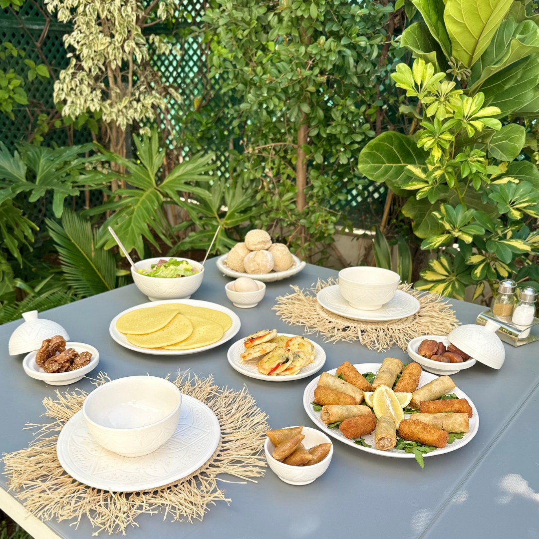 Assiette Tizwelt blanche - Ajbir