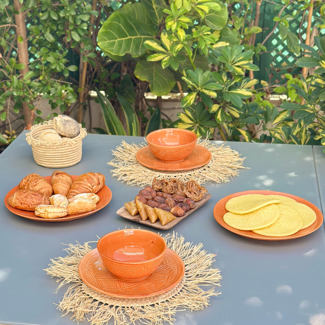 Assiette Tizwelt terracota - Ajbir
