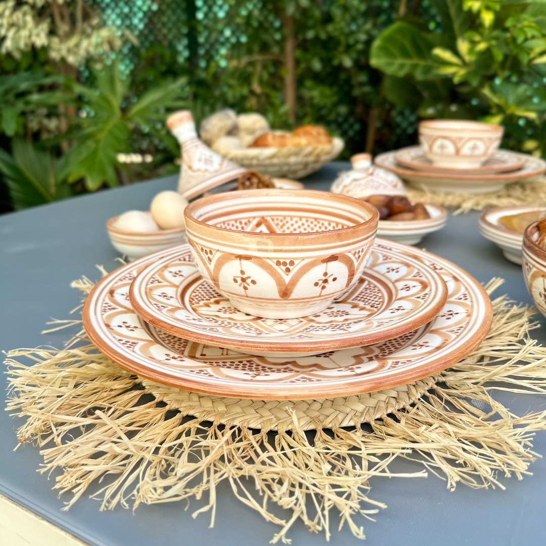 Assiette Taddart sable 20 cm - Ajbir