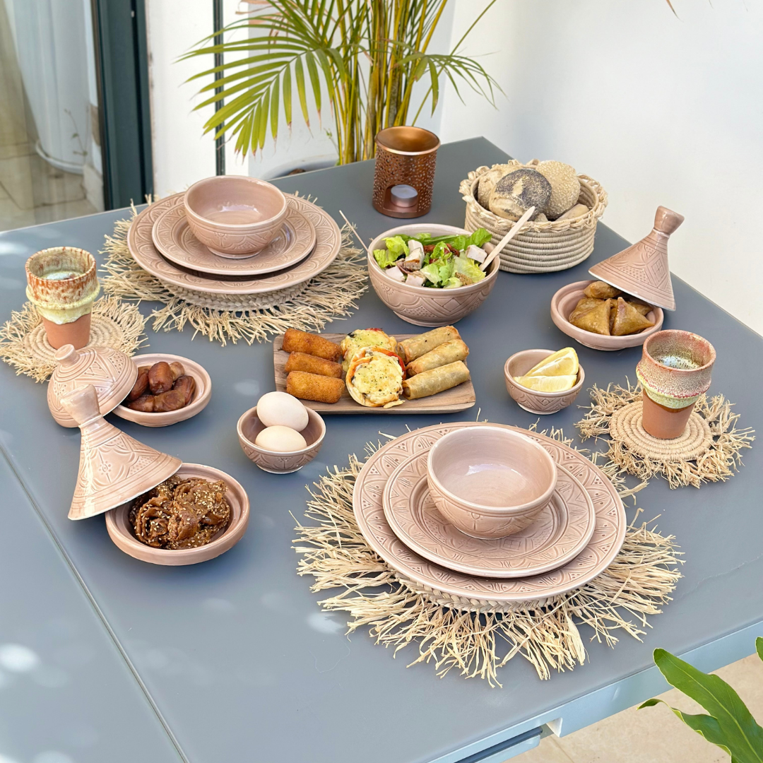 Assiette Tizwelt taupe - Ajbir