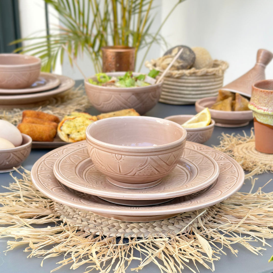Assiette Tizwelt taupe - Ajbir
