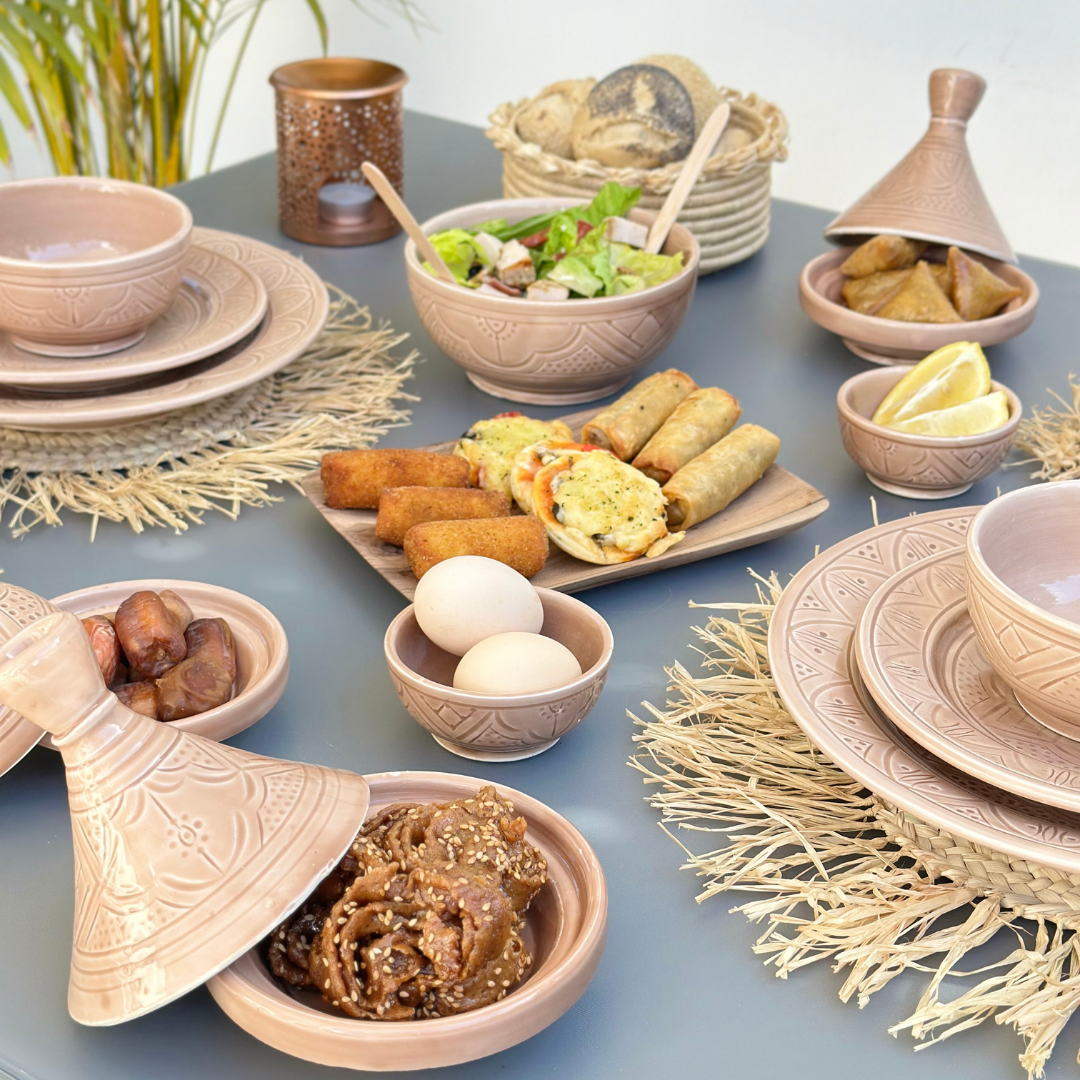 Assiette Tizwelt taupe - Ajbir