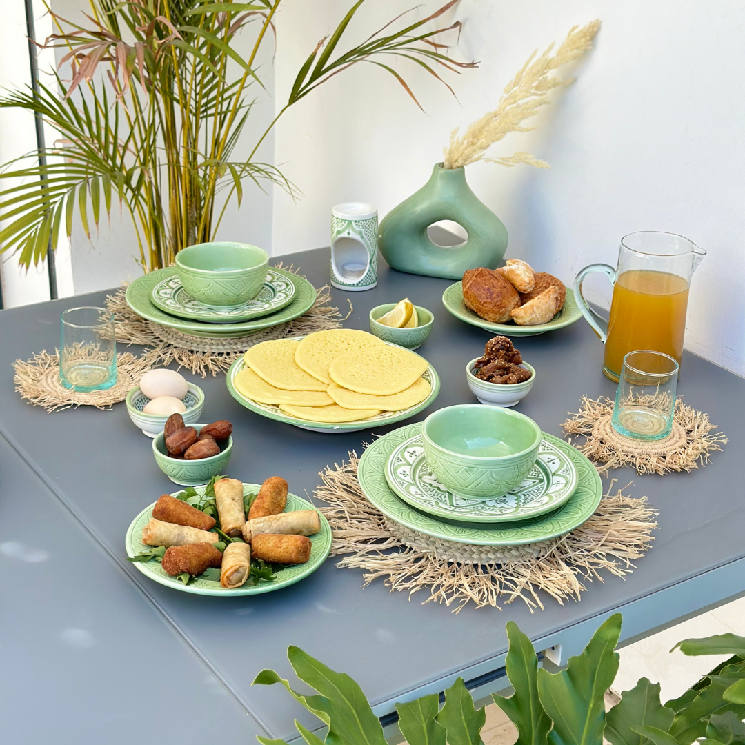 Assiette Tizwelt vert - Ajbir
