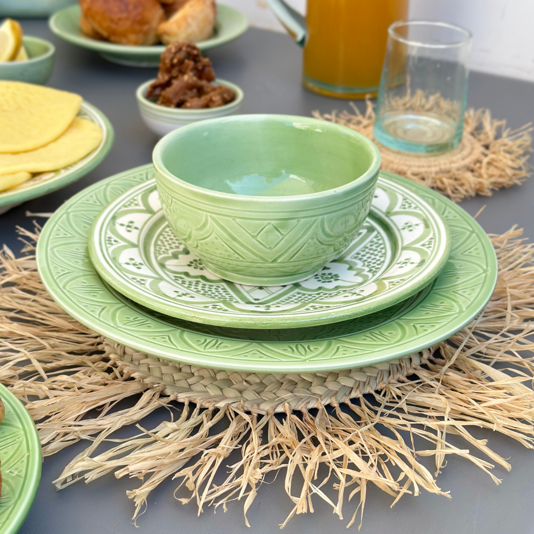 Assiette Tizwelt vert - Ajbir