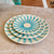 Set de 3 assiettes Tafoukt bleu ciel rayé