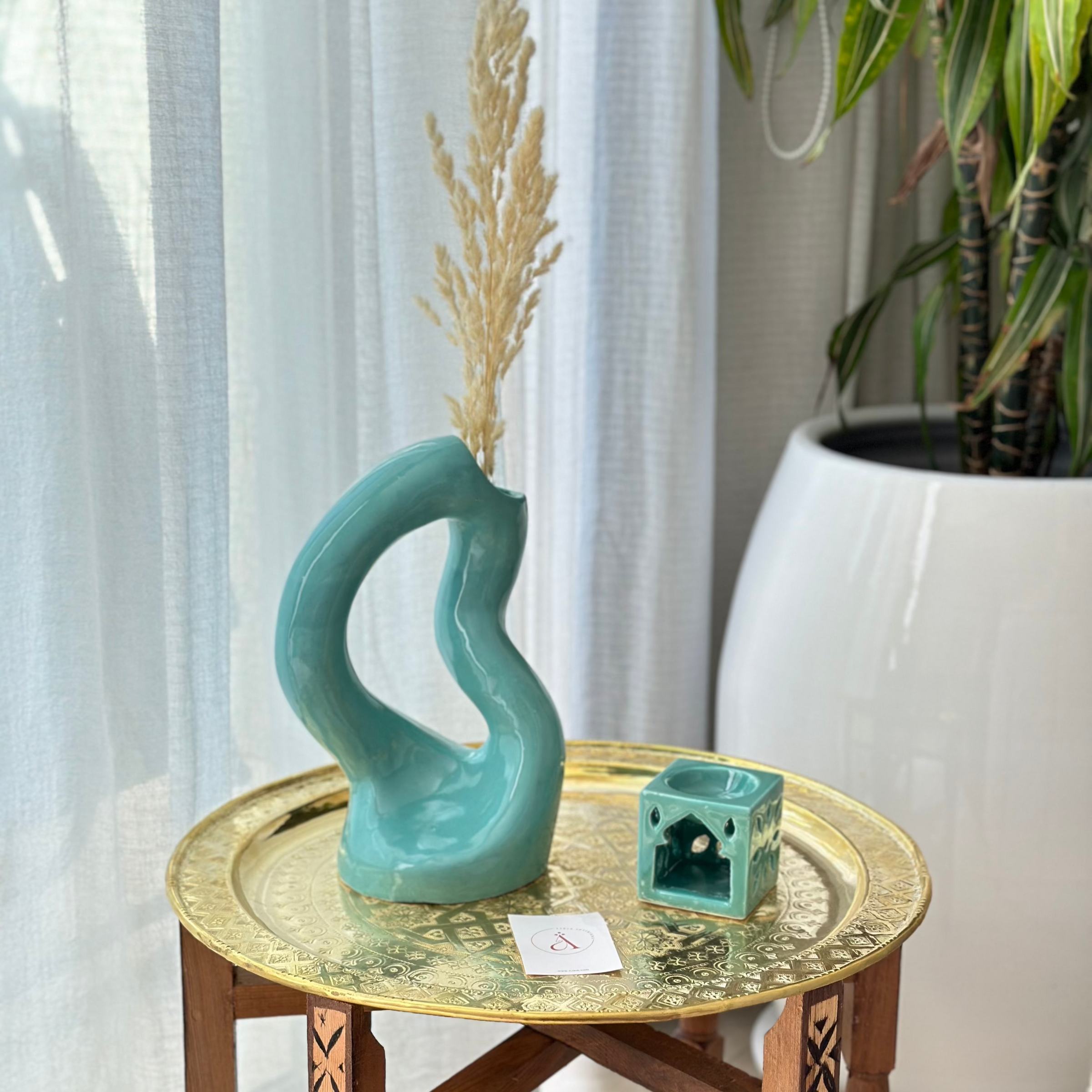 Pack déco artisanal Asrir turquoise