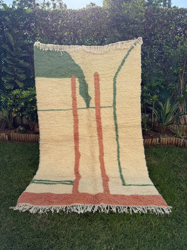 Tapis Berbère Azilal 100% Multicolore en Laine De Mouton 2,45m / 1,50cm