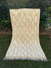 Tapis Berbère Azilal 100% Crème en Laine De Mouton 2,65m /1,51m