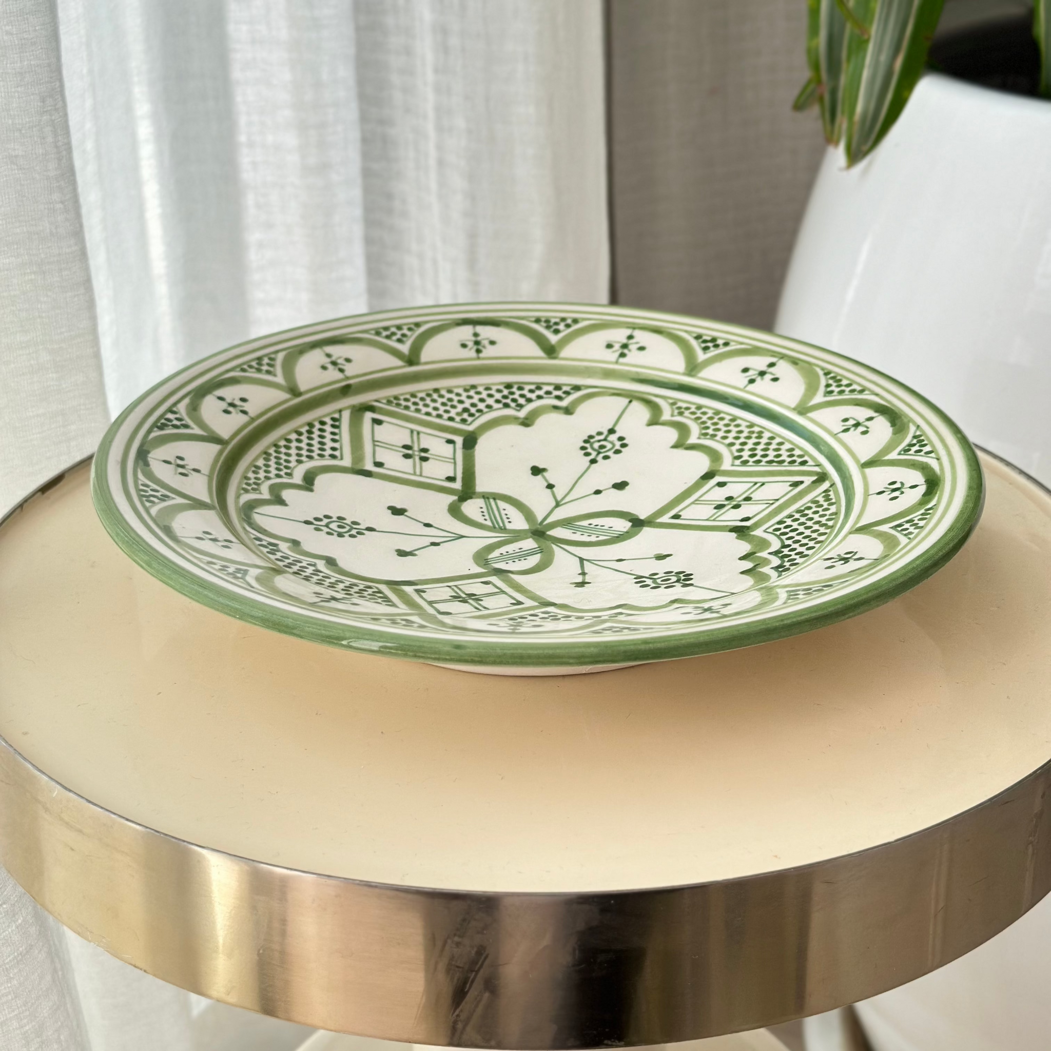 Assiette Taddart vert - Ajbir