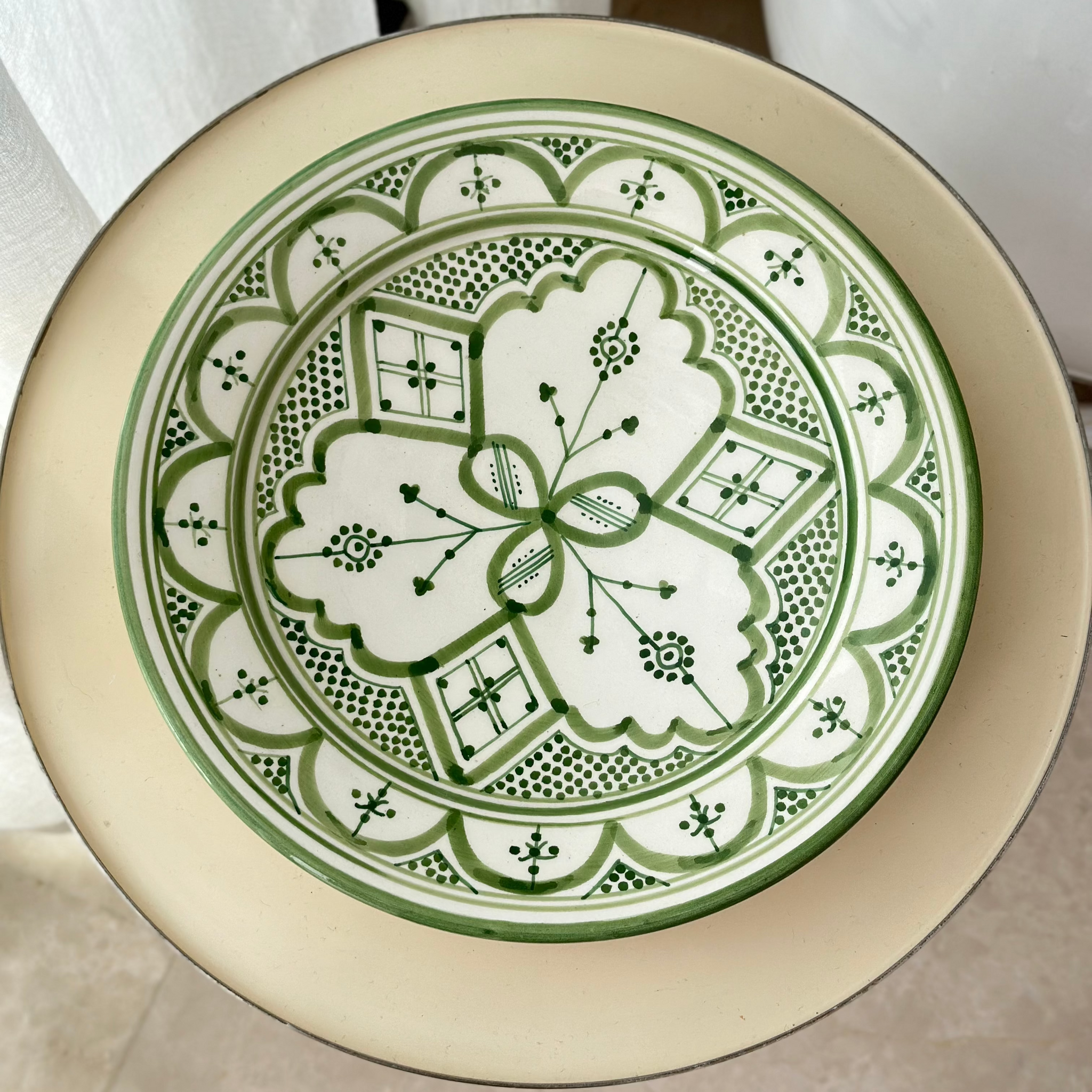 Assiette Taddart vert - Ajbir