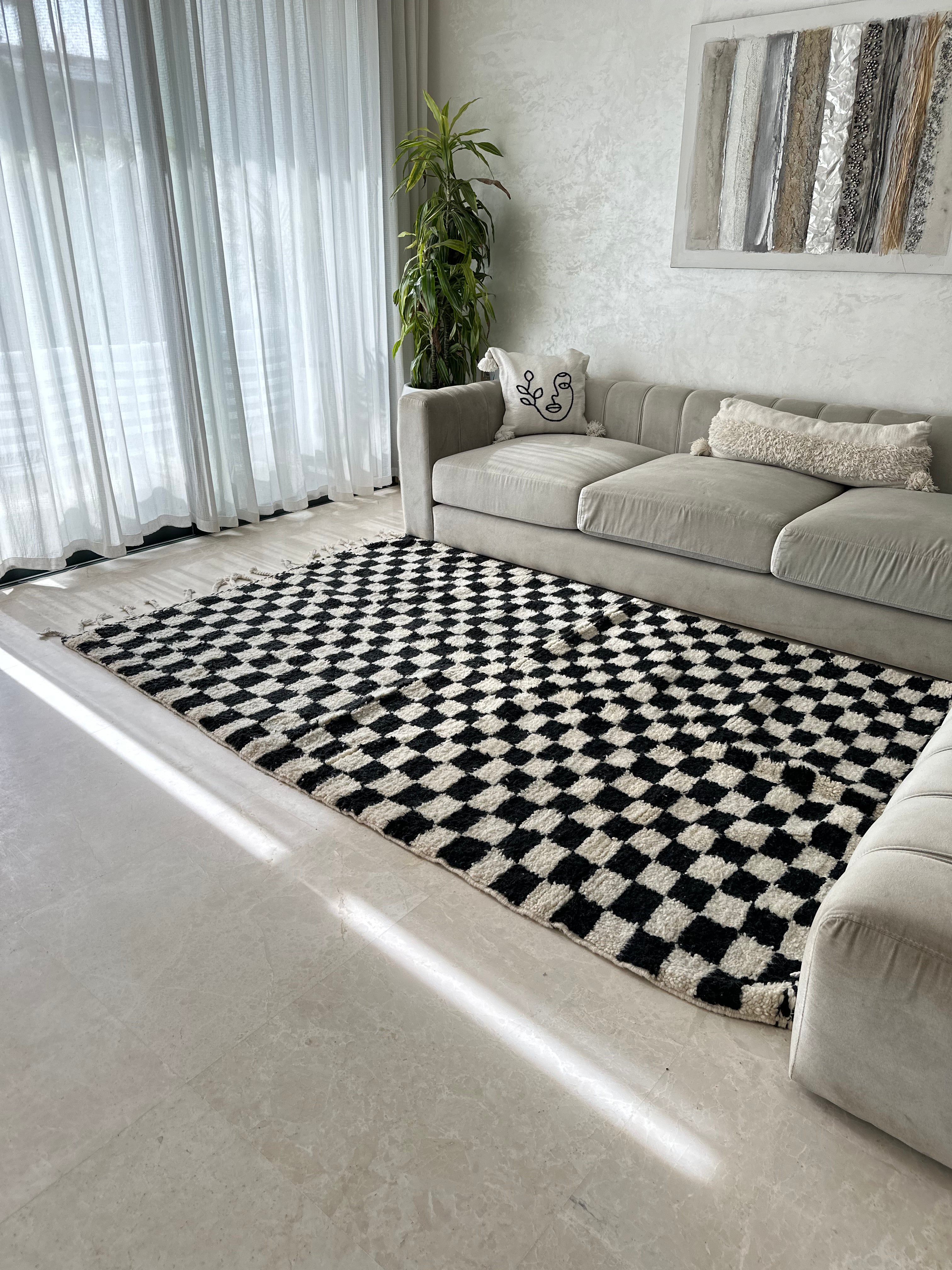 Tapis berbère à damier - France Tapis berbère à damier - France