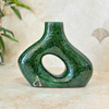 Vase Medina vert moucheté